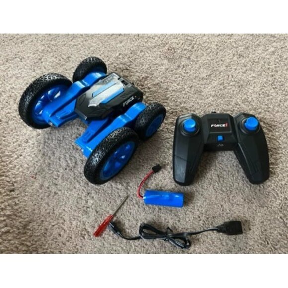 Tornado Stunt Car with LED Lights — Force1 RC – Force1RC New Tornado LED Remote Control Car for Kids - Double Sided Fast RC Car
